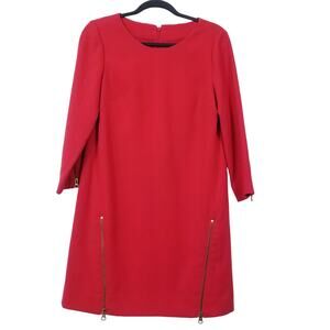 J. Crew Shift Red Dress